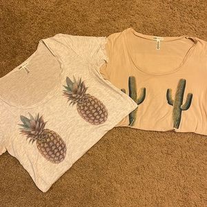 PINK Victoria’s Secret super soft t-shirts Cactus & Pineapple